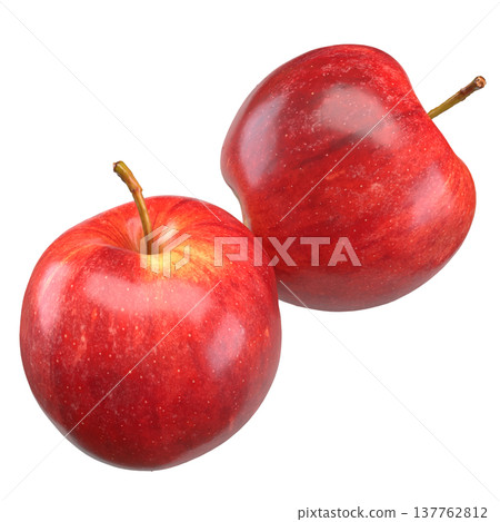 Fresh Red Apple Isolated On Black Background  3d render. 137762812