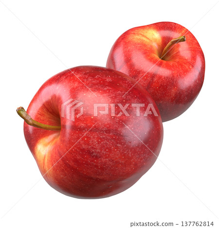 Fresh Red Apple Isolated On Black Background 3d render. Fresh Red Apple Isolated On Black Background 3d render. 137762814