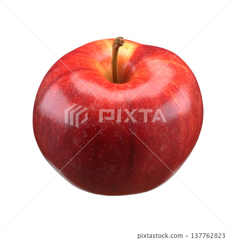 Fresh Red Apple Isolated On Black Background  3d render. 137762823