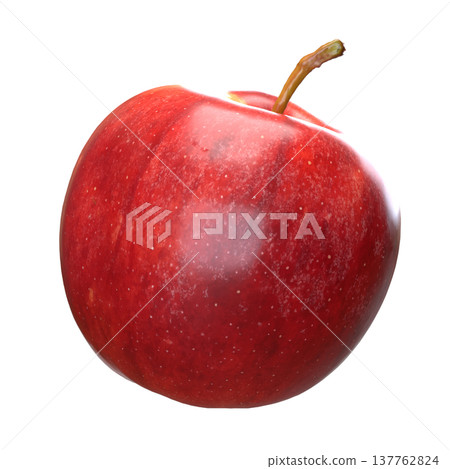 Fresh Red Apple Isolated On Black Background  3d render. 137762824