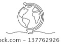 School Globe Geography Education Outline Illustration 137762926