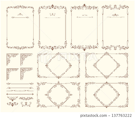 Antique vintage frame decorative frame Antique vintage frame decorative frame 137763222