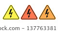 high voltage danger electricity warning sign 137763381