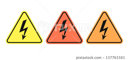 high voltage danger electricity warning sign 137763381