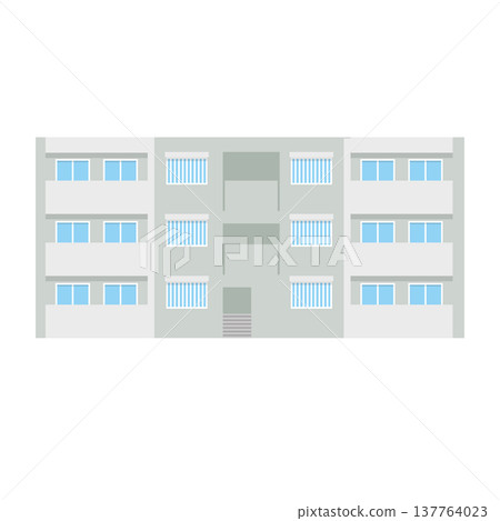 Apartment building illustration 137764023