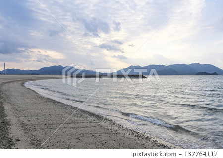 The Seto Inland Sea as seen from Setoda Sunset Beach on Ikuchijima Island 137764112