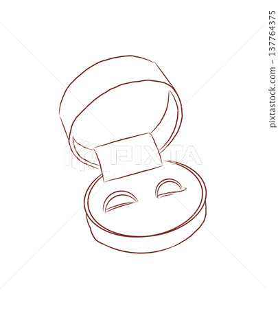 Wedding ring line art llustration Wedding ring line art llustration 137764375