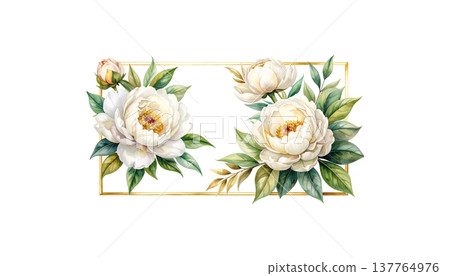Illustration of a floral frame on a white background. Illustration of a floral frame on a white background. 137764976