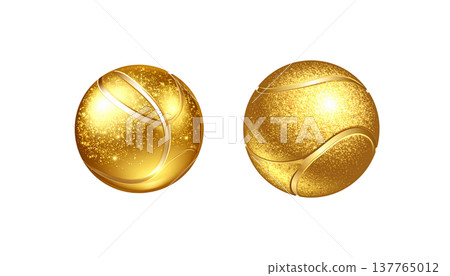 golden ball isolated on white background 137765012