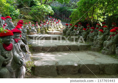 Jizo Bosatsu statues at Daisho-in Temple, Miyajima Island, Japan Jizo Bosatsu statues at Daisho-in Temple, Miyajima Island, Japan 137765443