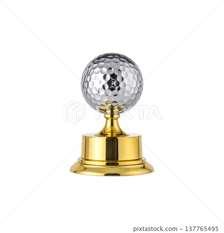 golf ball with a flag golf ball with a flag 137765495