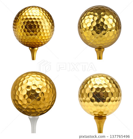 golf ball isolated on white background golf ball isolated on white background 137765496
