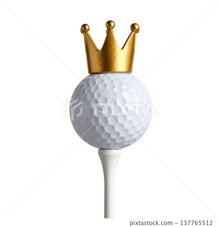 golf ball on white background 137765512
