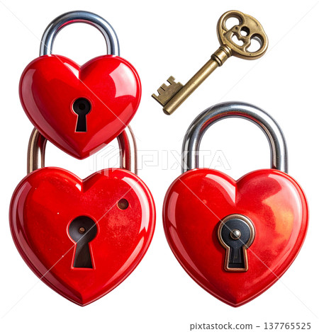 A gold metal house key on a white background. A gold metal house key on a white background. 137765525