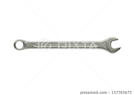 Wrench isolated on white background close up 137765675