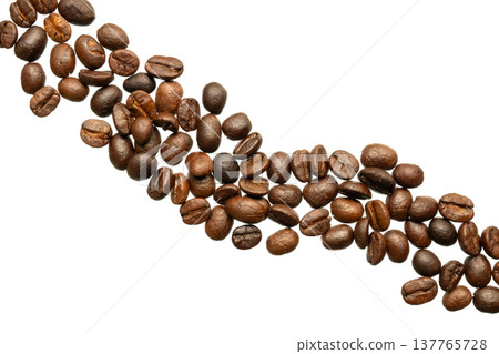 coffee beans isolated on white background coffee beans isolated on white background 137765728