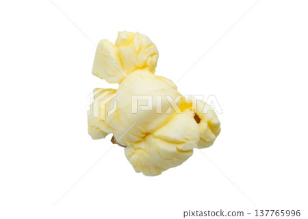 Tasty popcorn close up isolated on white background Tasty popcorn close up isolated on white background 137765996