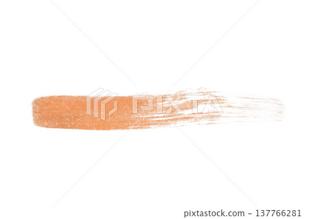 Orange brush stroke isolated on white background Orange brush stroke isolated on white background 137766281