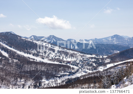 Snowscape of Shiga Kogen in winter, Nagano Prefecture Snowscape of Shiga Kogen in winter, Nagano Prefecture 137766471