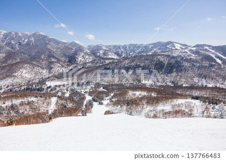 Snowscape of Shiga Kogen in winter, Nagano Prefecture Snowscape of Shiga Kogen in winter, Nagano Prefecture 137766483