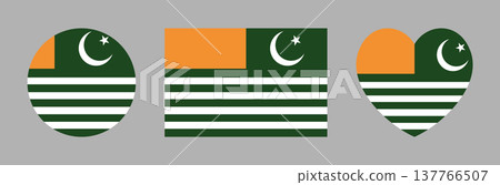 Azad Kashmir flag rectangle, circle, heart shaped icon, button, sticker. Correct colors and proportions. Flag of Azad Kashmir badge, banner, background in rectangular, round, heart shape. Azad Kashmir flag rectangle, circle, heart shaped icon, button, sticker. Correct colors and proportions. Flag of Azad Kashmir badge, banner, background in rectangular, round, heart shape. 137766507