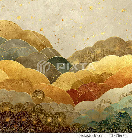 背景插圖的紋理讓人聯想到日本和紙。 137766723