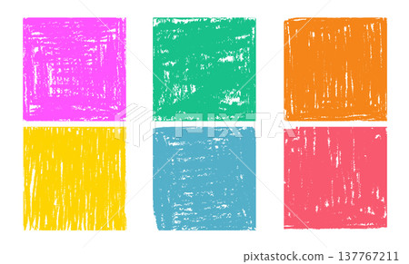Color crayon texture frames, scribbles and doodles Color crayon texture frames, scribbles and doodles 137767211