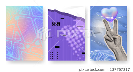 Abstract gradien pattern cards 137767217