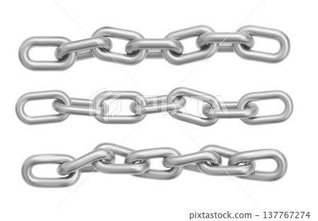 Silver chain links, seamless steel metal pattern 137767274