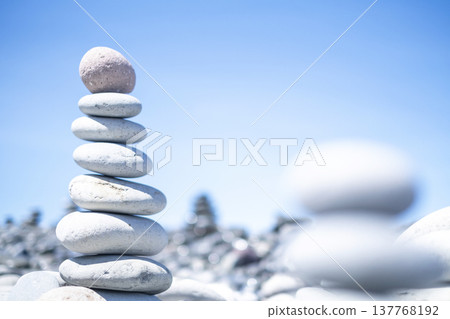 石頭的風景成石海灘（琴浦町） 137768192