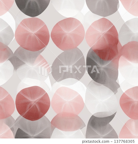 Seamless pattern with geometric shapes and linen texture. Abstract flowing pattern having soft pink and grey colors with a subtle fabric texture Seamless pattern with geometric shapes and linen texture. Abstract flowing pattern having soft pink and grey colors with a subtle fabric texture 137768305