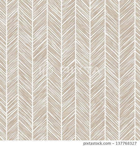 Seamless hand drawn chevron stripe pattern background. Repeating hand drawn beige chevron pattern creating a textured wallpaper design Seamless hand drawn chevron stripe pattern background. Repeating hand drawn beige chevron pattern creating a textured wallpaper design 137768327