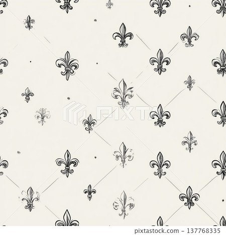 Fleur de lis repeating pattern background texture. Fleur de lis symbols forming a seamless repeating pattern Fleur de lis repeating pattern background texture. Fleur de lis symbols forming a seamless repeating pattern 137768335