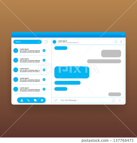 Modern Desktop Chat Application Interface UI UX Dashboard Template Modern Desktop Chat Application Interface UI UX Dashboard Template 137768471