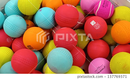 Noida , india - picture of circket balls (childern play area) DLF mall in noida sec -18 march 15 2026 Noida , india - picture of circket balls (childern play area) DLF mall in noida sec -18 march 15 2026 137769371