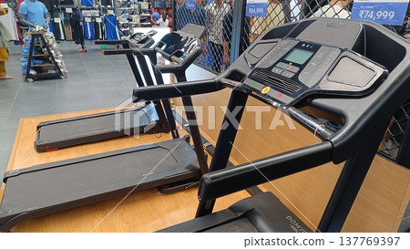Noida , india - picture of gym equipment DLF mall in noida sec -18 march 15 2026 Noida , india - picture of gym equipment DLF mall in noida sec -18 march 15 2026 137769397