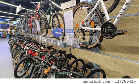 Noida , india - picture of cycles DLF mall in noida sec -18 march 15 2026 Noida , india - picture of cycles DLF mall in noida sec -18 march 15 2026 137769420