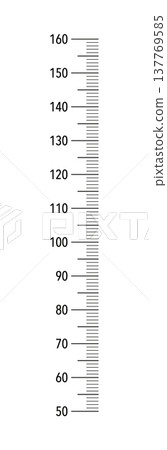 Kids height chart from 50 cm to 160 centimeters. Meter wall or growth ruler. Template for wall growth 160 cm sticker isolated on a white background.. Kids height chart from 50 cm to 160 centimeters. Meter wall or growth ruler. Template for wall growth 160 cm sticker isolated on a white background.. 137769585