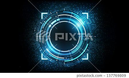 Abstract futuristic electronic circuit technology background concept, vector illustration 137769809