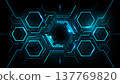 Hexagon abstract futuristic electronic circuit technology background concept, futuristic digital interface, vector illustration 137769820