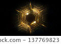 Gold hexagon abstract futuristic electronic circuit technology background concept, vector illustration 137769823