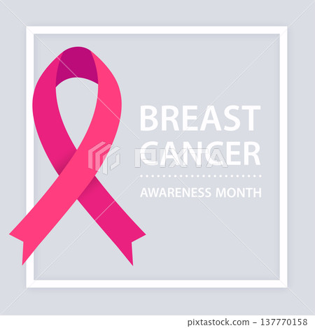 Breast cancer awareness month. Pink ribbon. Breast cancer awareness month. Pink ribbon. 137770158