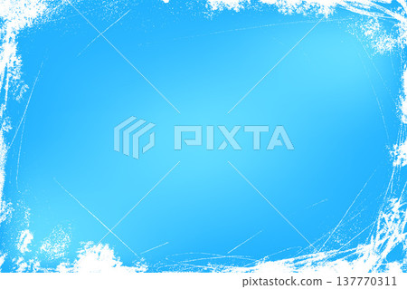 Ice texture with scratches overlay and snow frame for winter design. Dusty grunge effect with frost. Vector icy border gradient background. Gritty sand and spots old textured presentation template Ice texture with scratches overlay and snow frame for winter design. Dusty grunge effect with frost. Vector icy border gradient background. Gritty sand and spots old textured presentation template 137770311