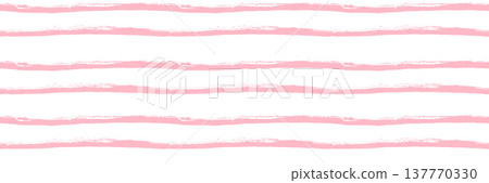 Stripe pink baby line seamless pattern. White background with watercolor brush stroke for a girly spring romantic pastel theme. Wavy horizontal abstract streak art backdrop. Vector repeat lines Stripe pink baby line seamless pattern. White background with watercolor brush stroke for a girly spring romantic pastel theme. Wavy horizontal abstract streak art backdrop. Vector repeat lines 137770330