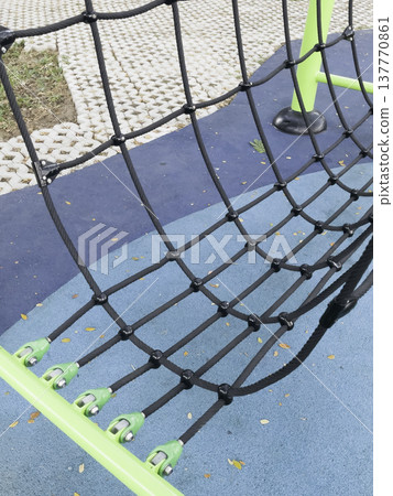 Children playground equipment outdoors park area Children playground equipment outdoors park area 137770861