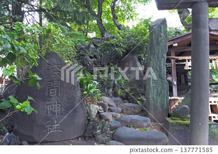 富士塚（迷你富士山）位於須佐之男神社（東京荒川區） 137771585