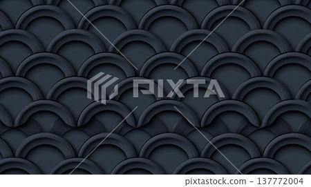 Dark gray seamless geometric pattern background texture. Dark gray seamless pattern showcasing abstract overlapping shapes creating a soft textured background Dark gray seamless geometric pattern background texture. Dark gray seamless pattern showcasing abstract overlapping shapes creating a soft textured background 137772004
