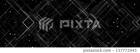 Digital lines creating abstract circuit network background. Abstract technology pattern showing data connections and geometric elements on a dark background Digital lines creating abstract circuit network background. Abstract technology pattern showing data connections and geometric elements on a dark background 137772043