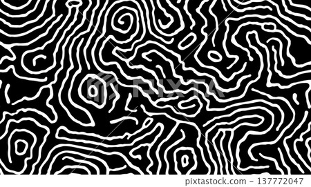 Organic lines pattern forming modern abstract texture. Organic black and white lines creating a seamless fluid pattern background Organic lines pattern forming modern abstract texture. Organic black and white lines creating a seamless fluid pattern background 137772047