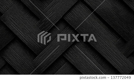 Dark geometric pattern creating a textured abstract background. Seamless black geometric pattern with overlapping chevron shapes forming a textured abstract background Dark geometric pattern creating a textured abstract background. Seamless black geometric pattern with overlapping chevron shapes forming a textured abstract background 137772049